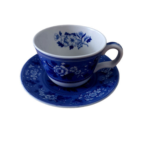 SPODE Georgian Collection Flat Cup & Saucer Set Botanical