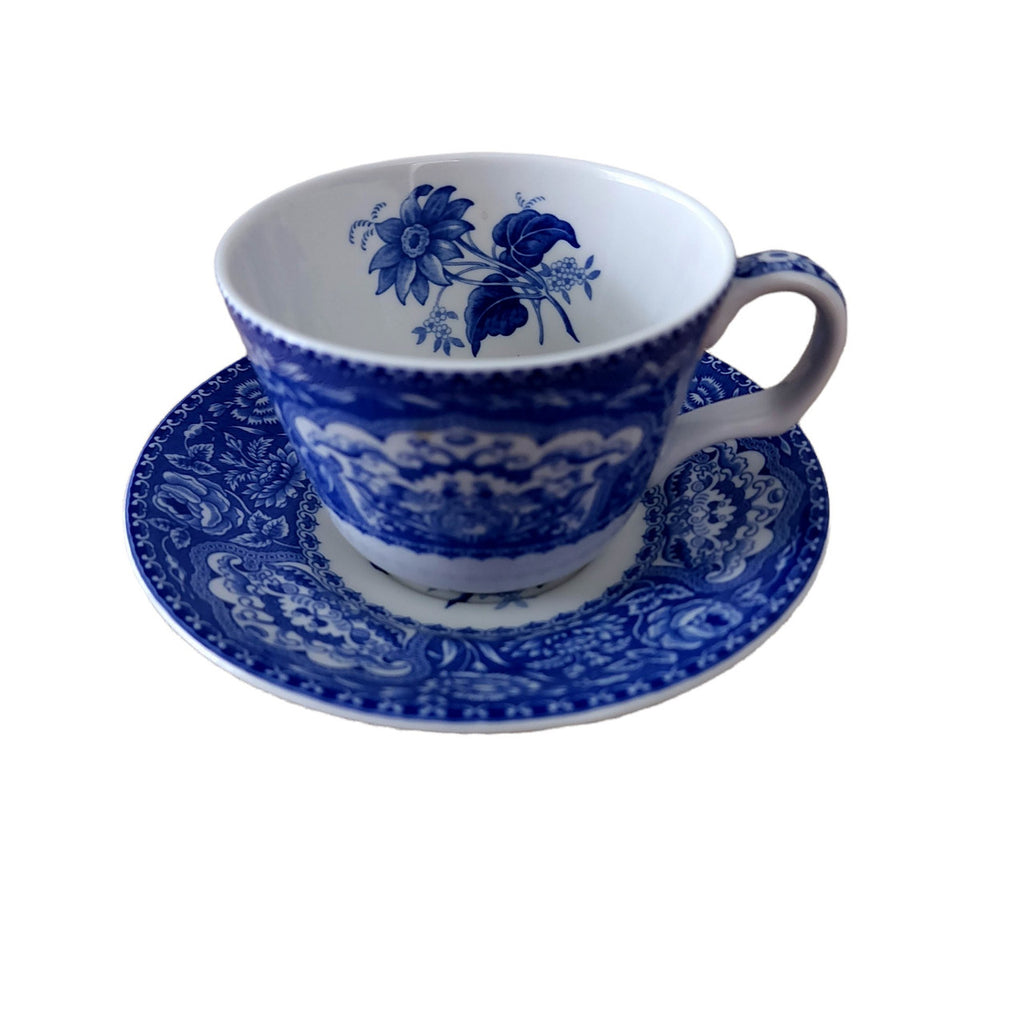 SPODE Georgian Collection Flat Cup & Saucer Set Floral