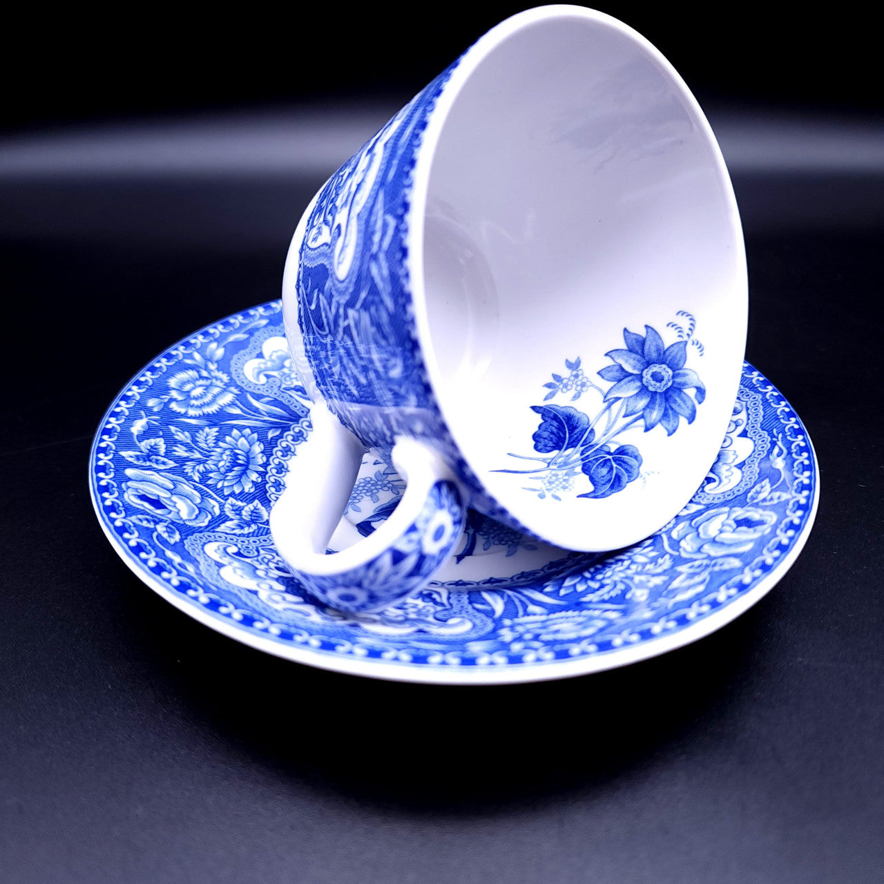 SPODE Georgian Collection Flat Cup & Saucer Set Floral