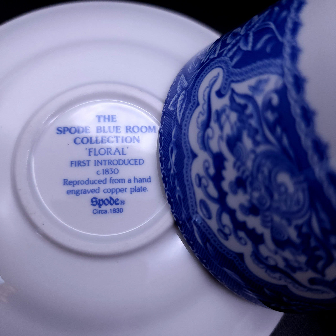 SPODE Georgian Collection Flat Cup & Saucer Set Floral