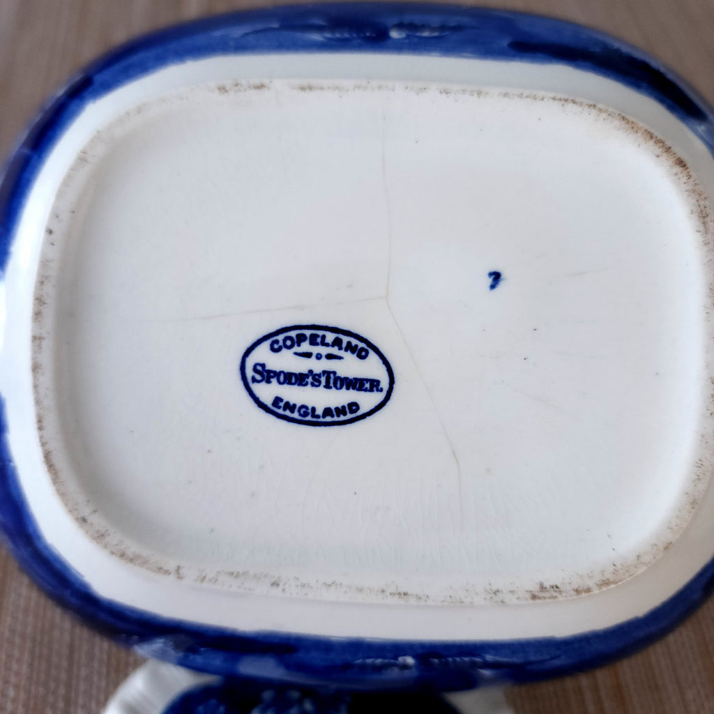 SPODE Tower Blue  Older, Gadroon Teapot with Lid