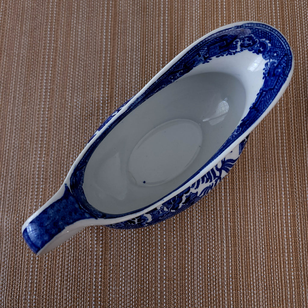 STAFFORDSHIRE Blue Willow Gravy Boat