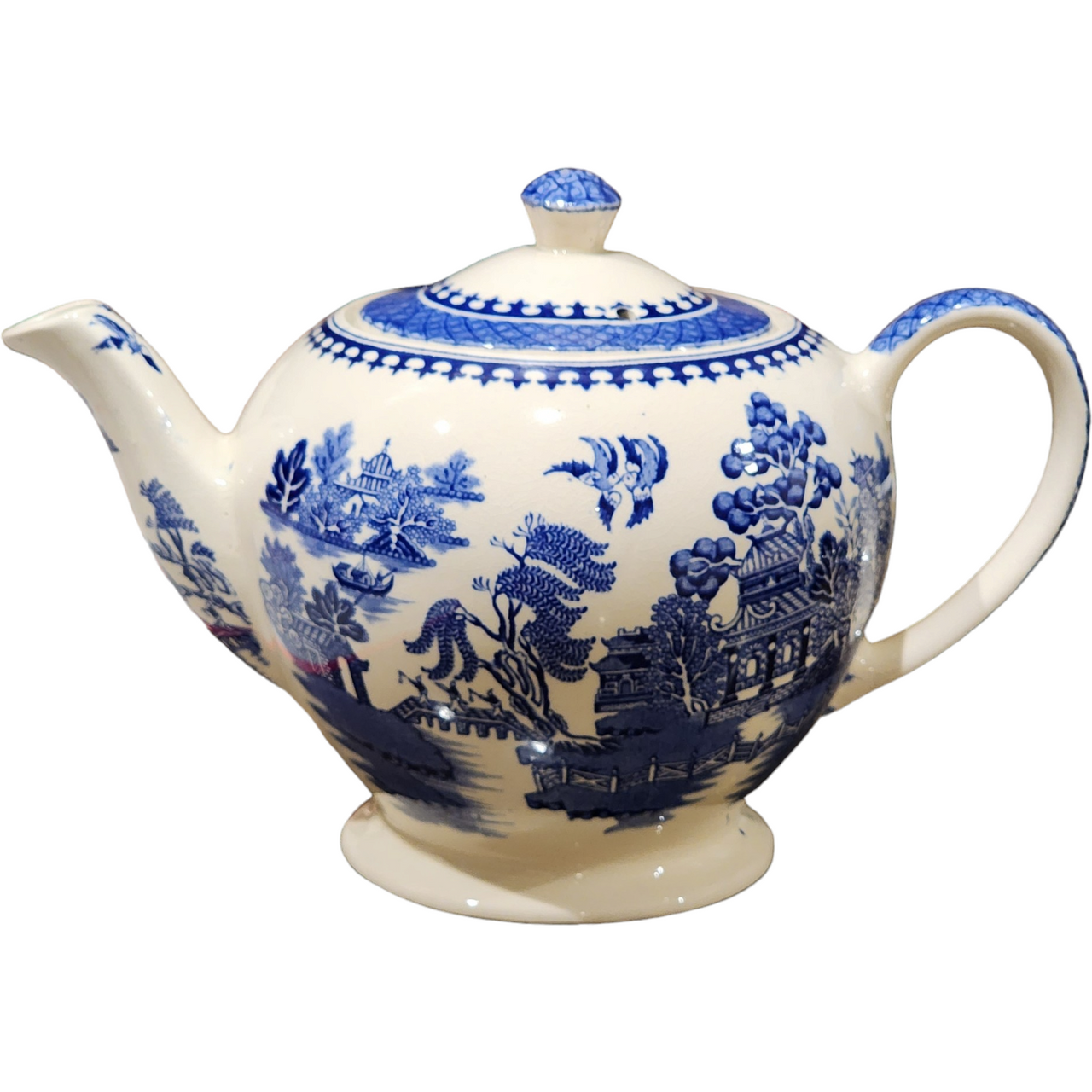 Sadler Blue Willow Design Teapot & Lid England 5CUP