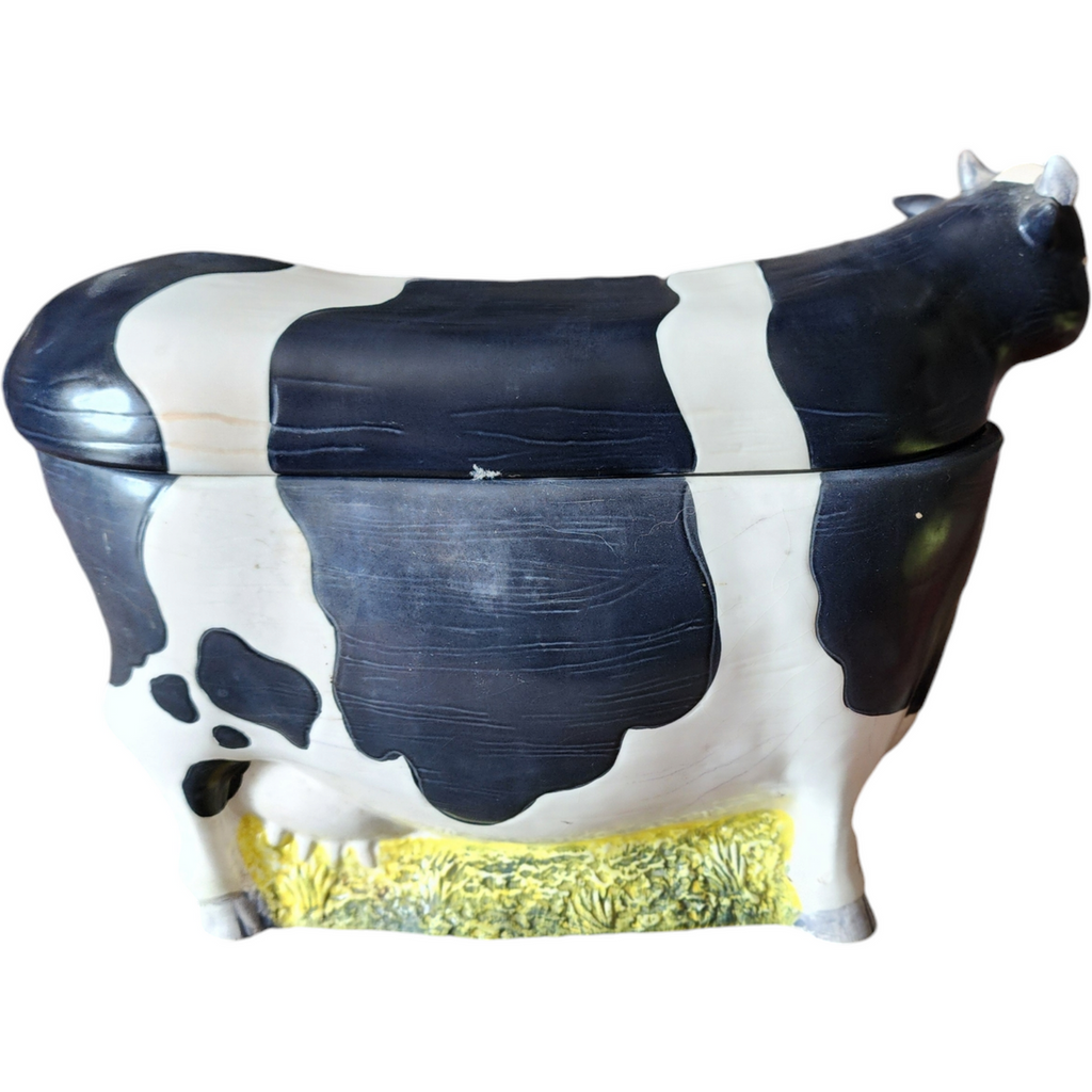 Sakura Warren Kimble Cow Shape Cookie Jar Farmhouse Decor A Touch of Country Charm