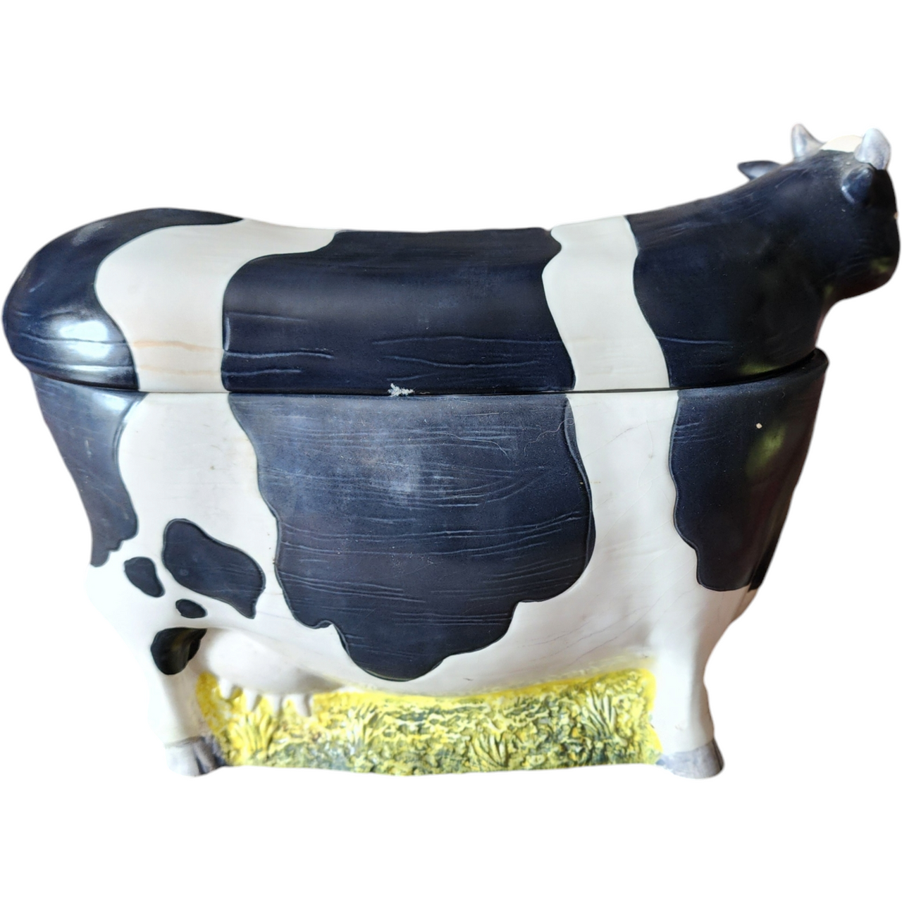 Sakura Warren Kimble Cow Shape Cookie Jar Farmhouse Decor A Touch of Country Charm