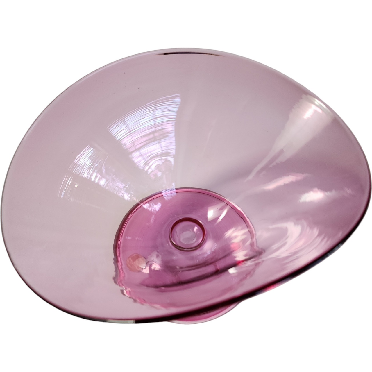 Salviati Murano Glass Cranberry Crystal Footed Bowl Vase