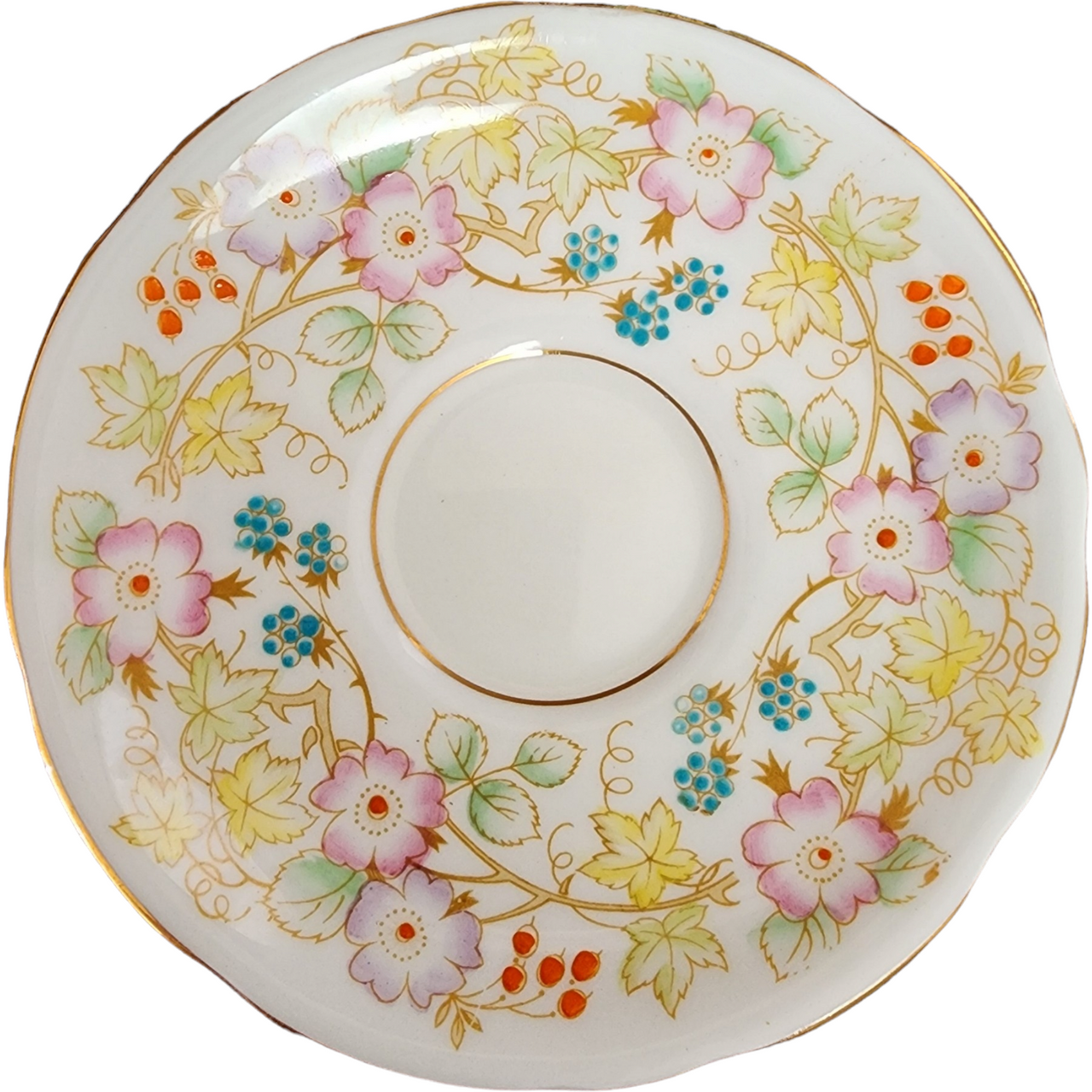 5" Royal Stafford Hedgerow Floral Vine / Berries Saucer