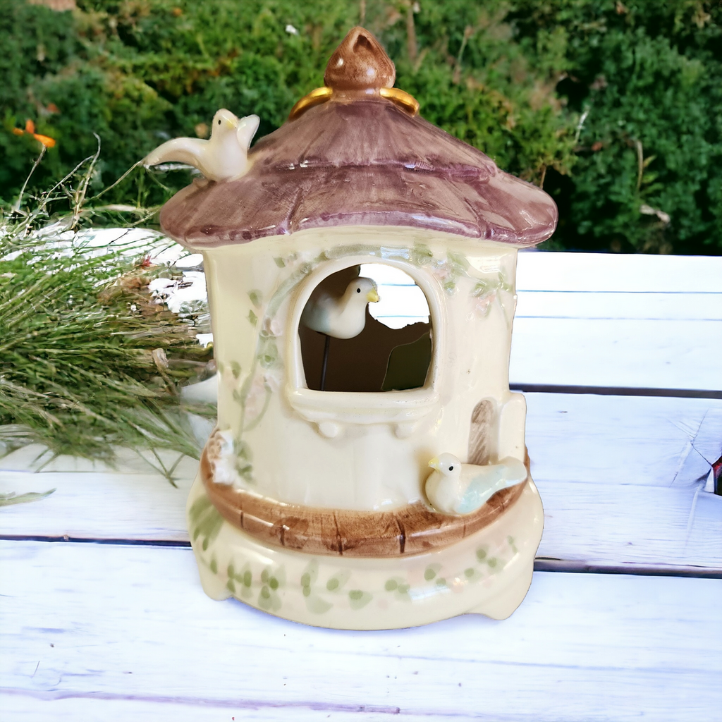 Schmid Collectables Fine China Bird Motion Music Box Japan