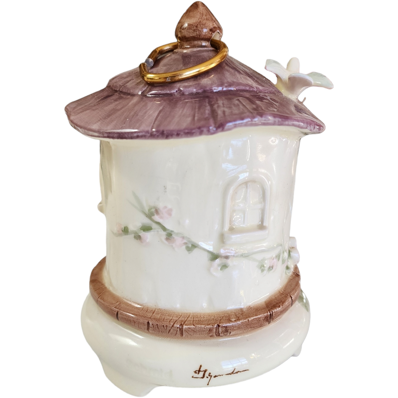 Schmid Collectables Fine China Bird Motion Music Box Japan