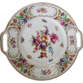 Schumann Bavaria Dresdner Art Multmotif Smooth Handled Cake Plate