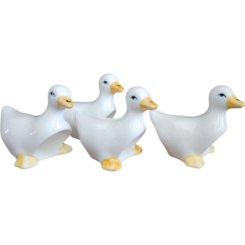 Bone China Duck Napkin Rings Set of 4