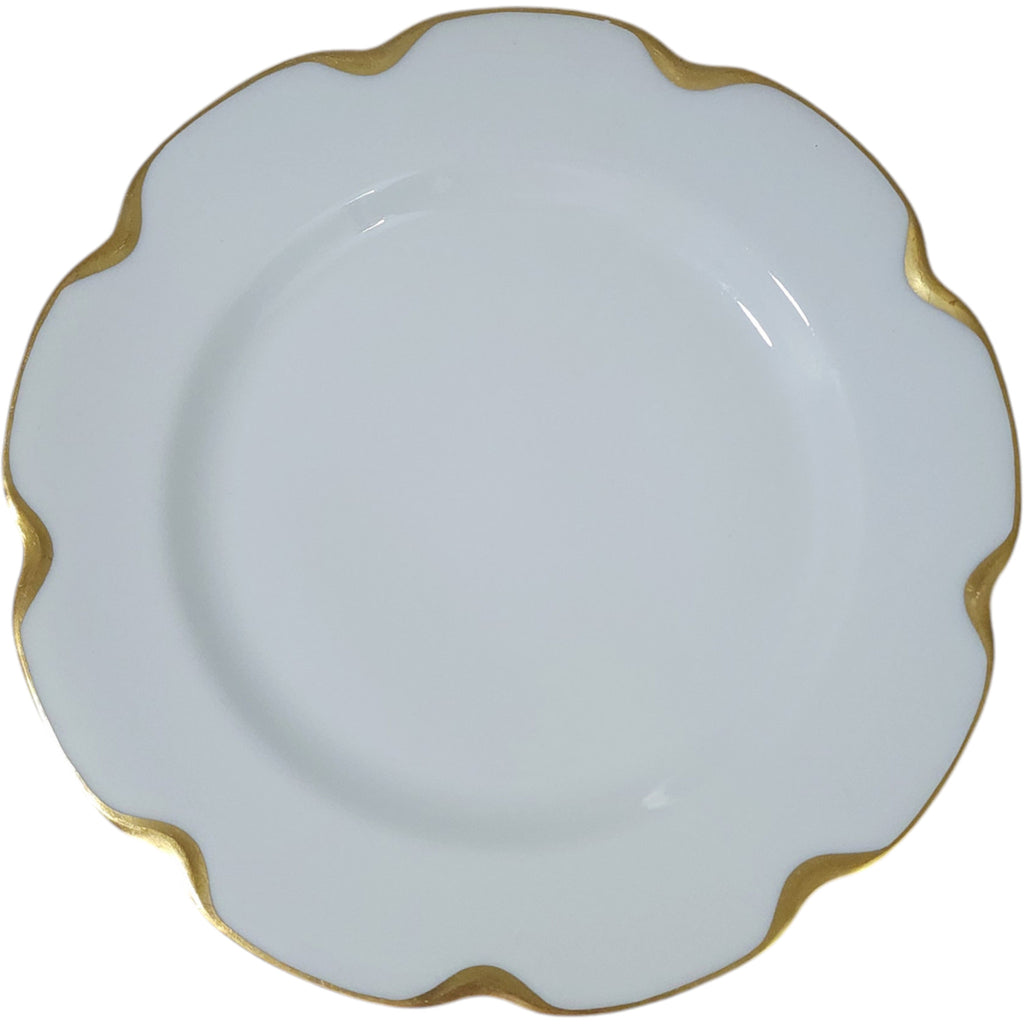 Set of 4 Antique Haviland Limoges Schleiger 24 Ranson Gold Dinner Plates 9.75