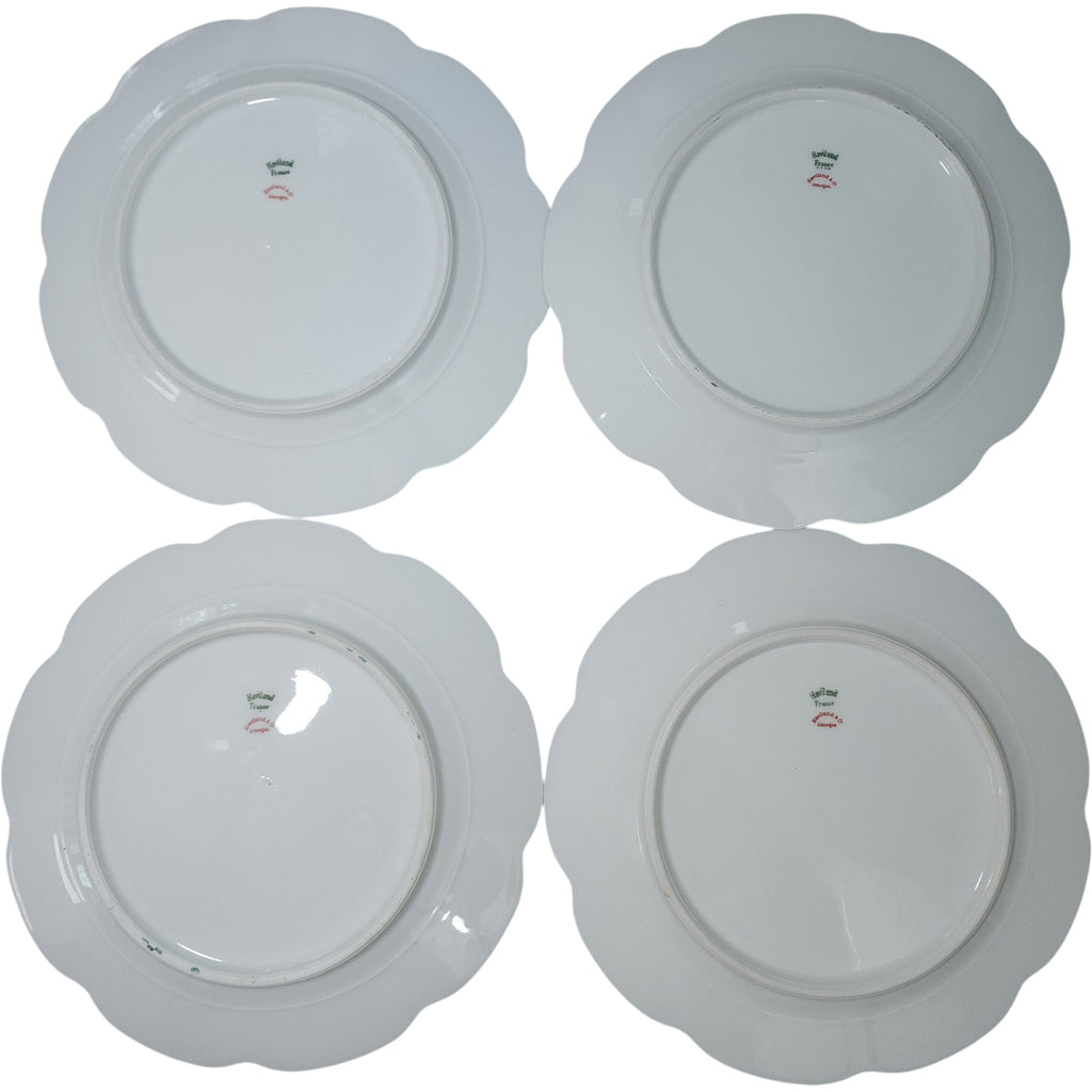 Set of 4 Antique Haviland Limoges Schleiger 24 Ranson Gold Dinner Plates 9.75