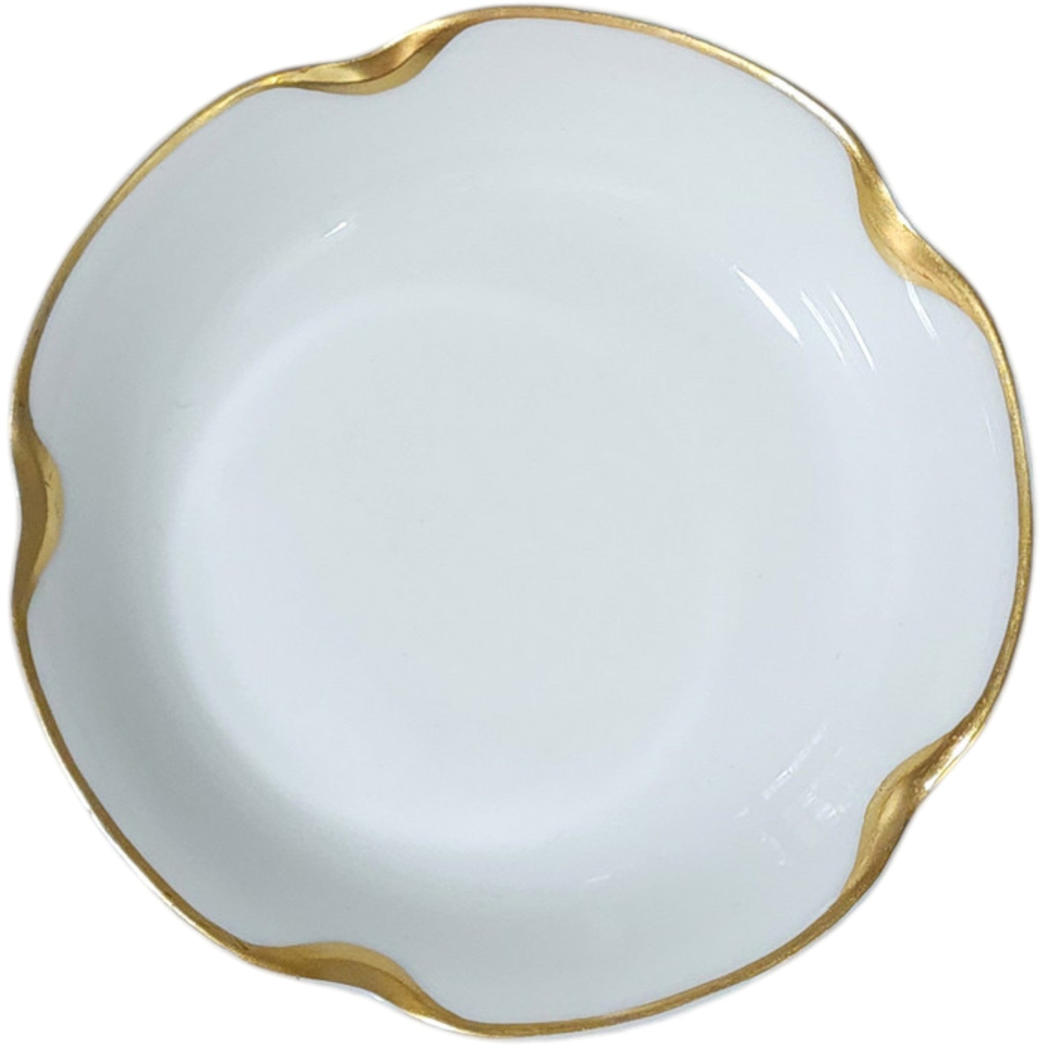 Set of 4 Antique Haviland Limoges Schleiger 24 Ranson Gold Rim Fruit Bowls 5"