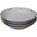 Set of 4 Antique Haviland Limoges Schleiger 24 Ranson Gold Rim Soup Bowls