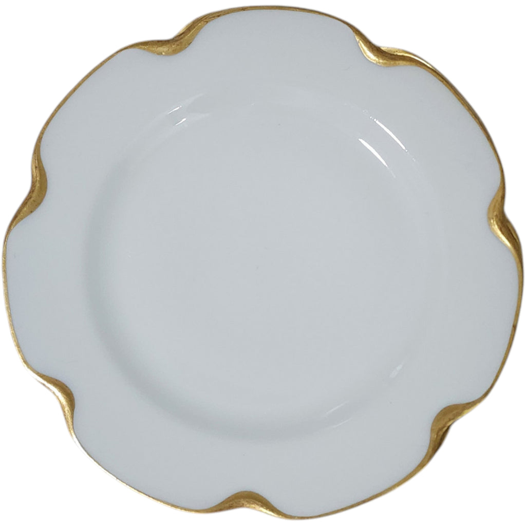 Set of 4 Antique Haviland Limoges Schleiger 24 Ranson Gold Salad Plates 7 5/8