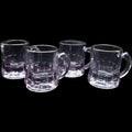 Set of 4 Vintage Federal Glass Miniature Beer Mug Glasses