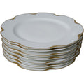 Set of 7 Antique Haviland Limoges Schleiger 24 Ranson Gold Luncheon Plates  8 5/8