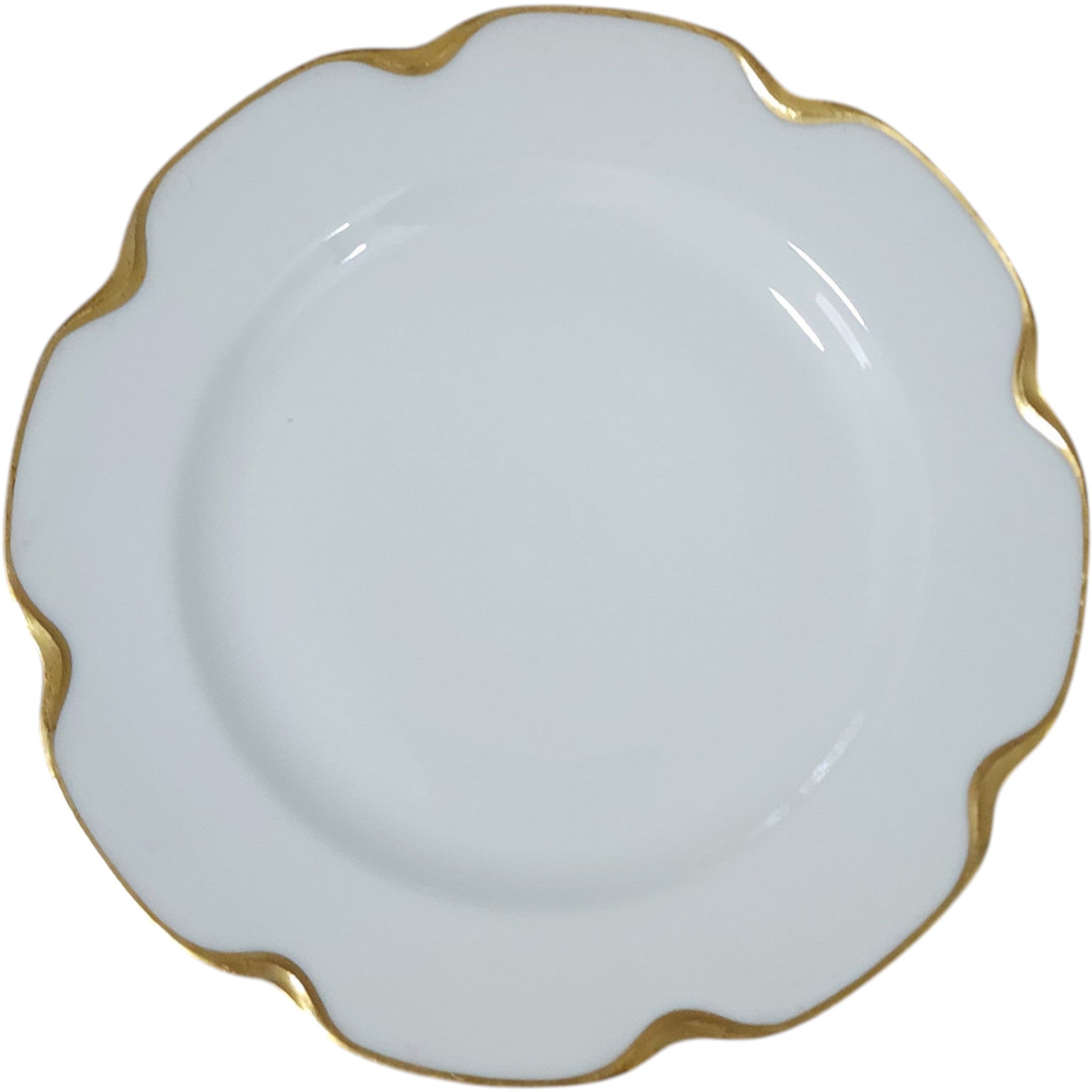 Set of 7 Antique Haviland Limoges Schleiger 24 Ranson Gold Luncheon Plates  8 5/8