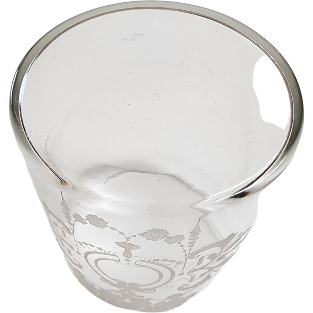 Shafford Etched Apothecary Glass Canister Portugal Jar