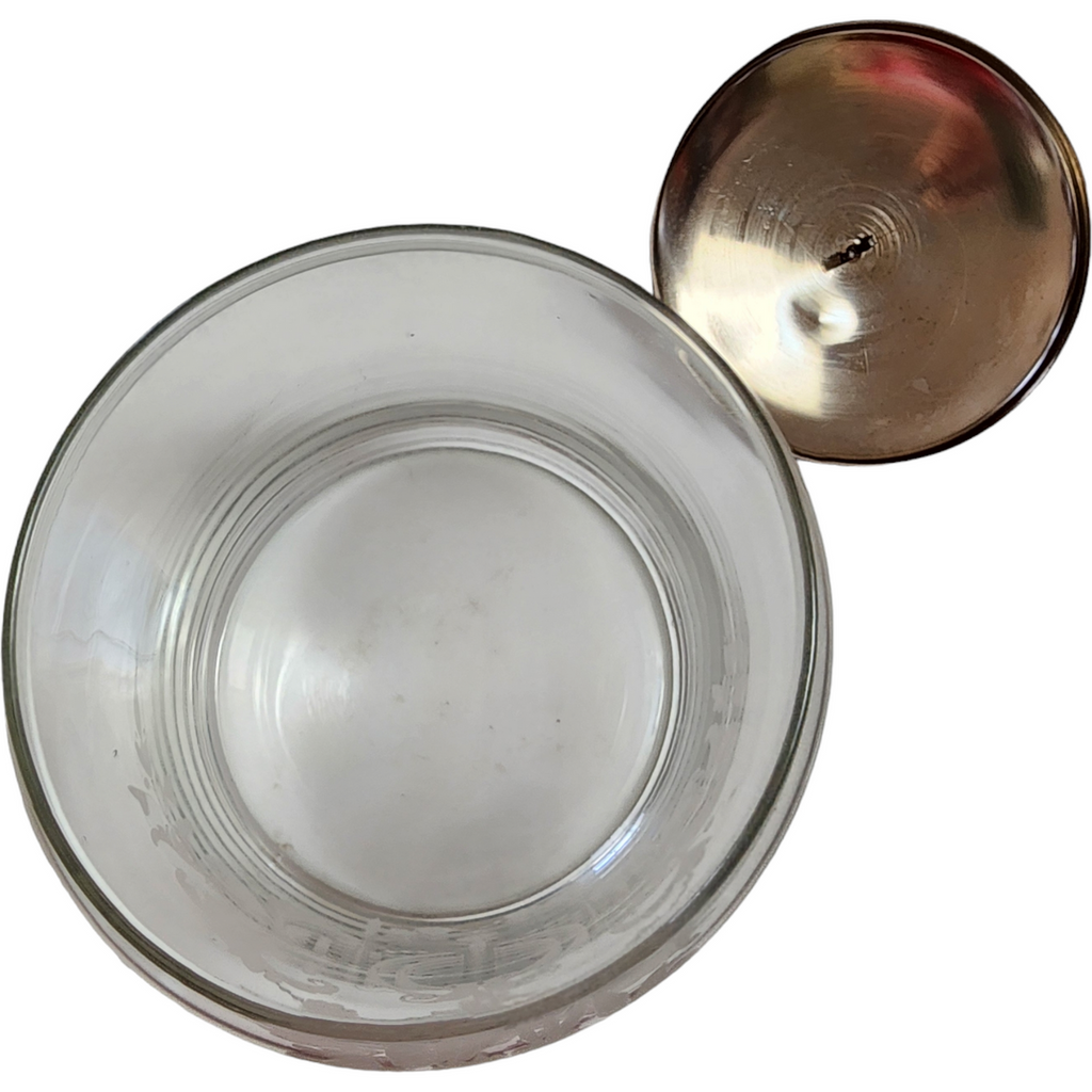 Shafford Etched Apothecary Glass Canister Portugal Jar