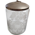 Shafford Etched Apothecary Glass Canister Portugal Jar