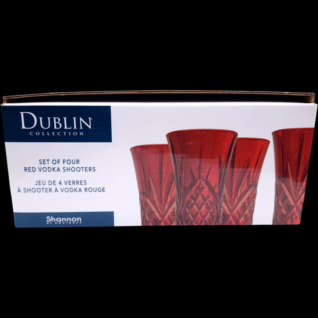 Godinger Shannon Dublin Red Collection Vodka Shooters Set of 4