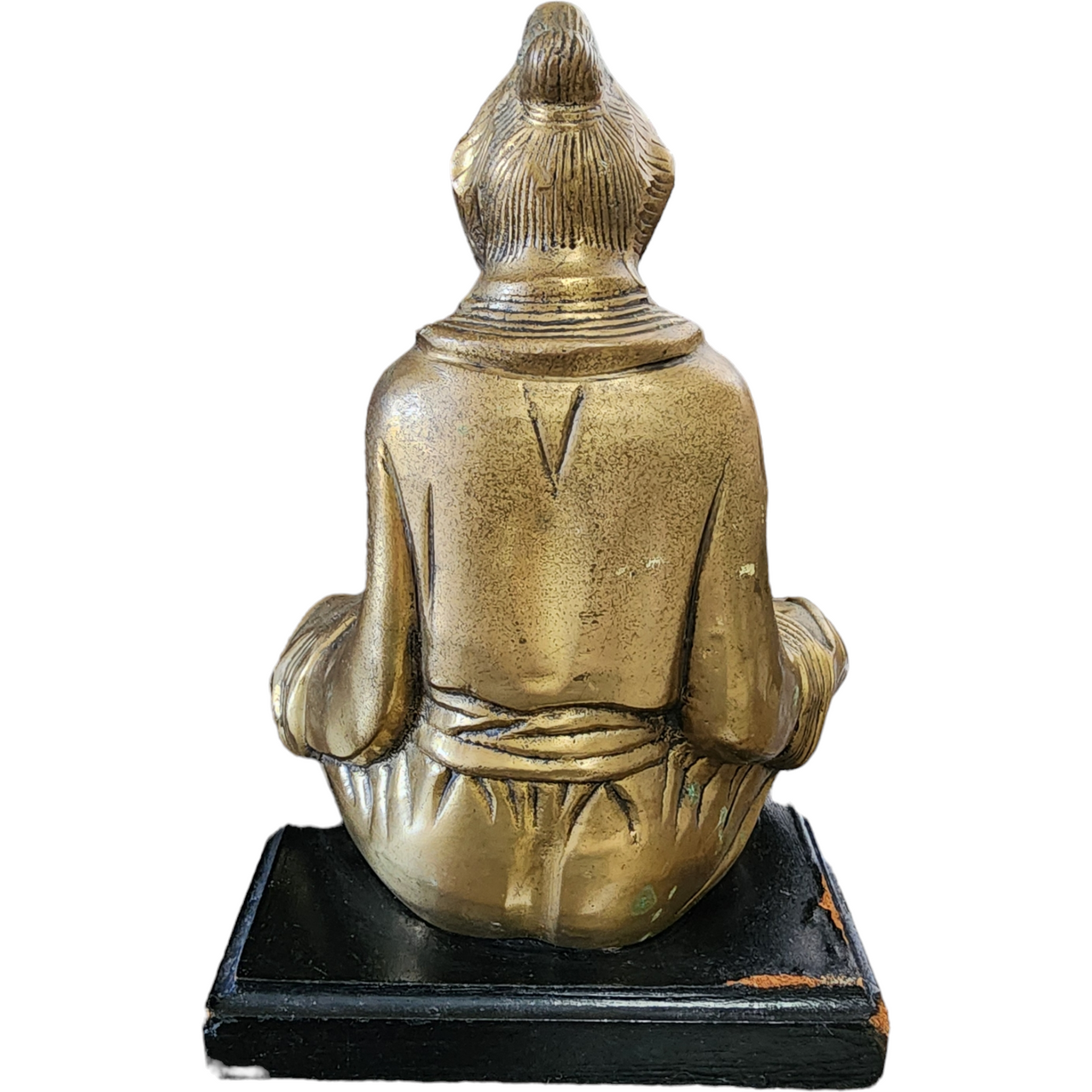 Sitting Samurai Brass Statue Japanese