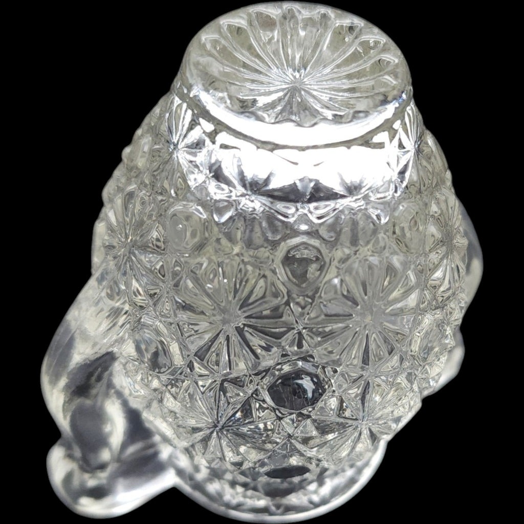 Smith Glass Clear Daisy and Button Miniature Urn Vase Toothpick Holder