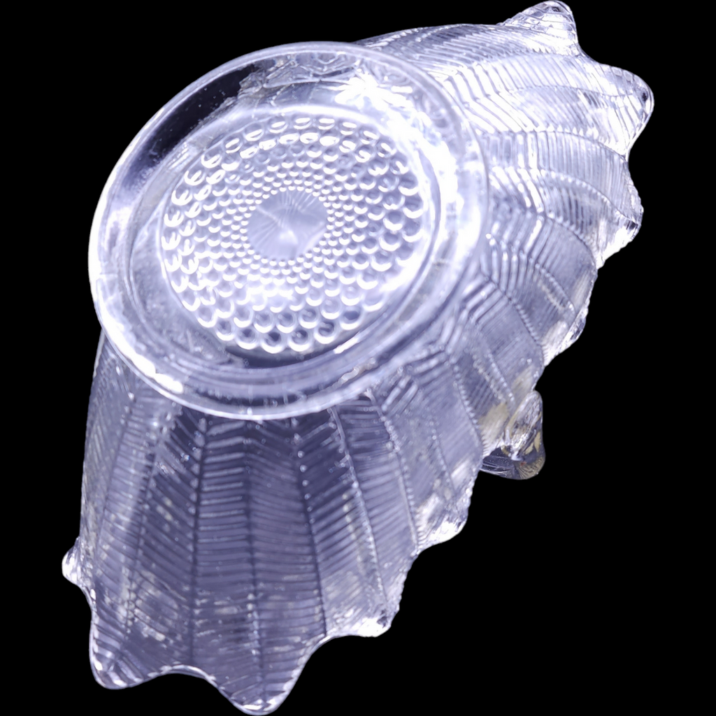 Smith Glass Pressed Crystal Clear Large Basket