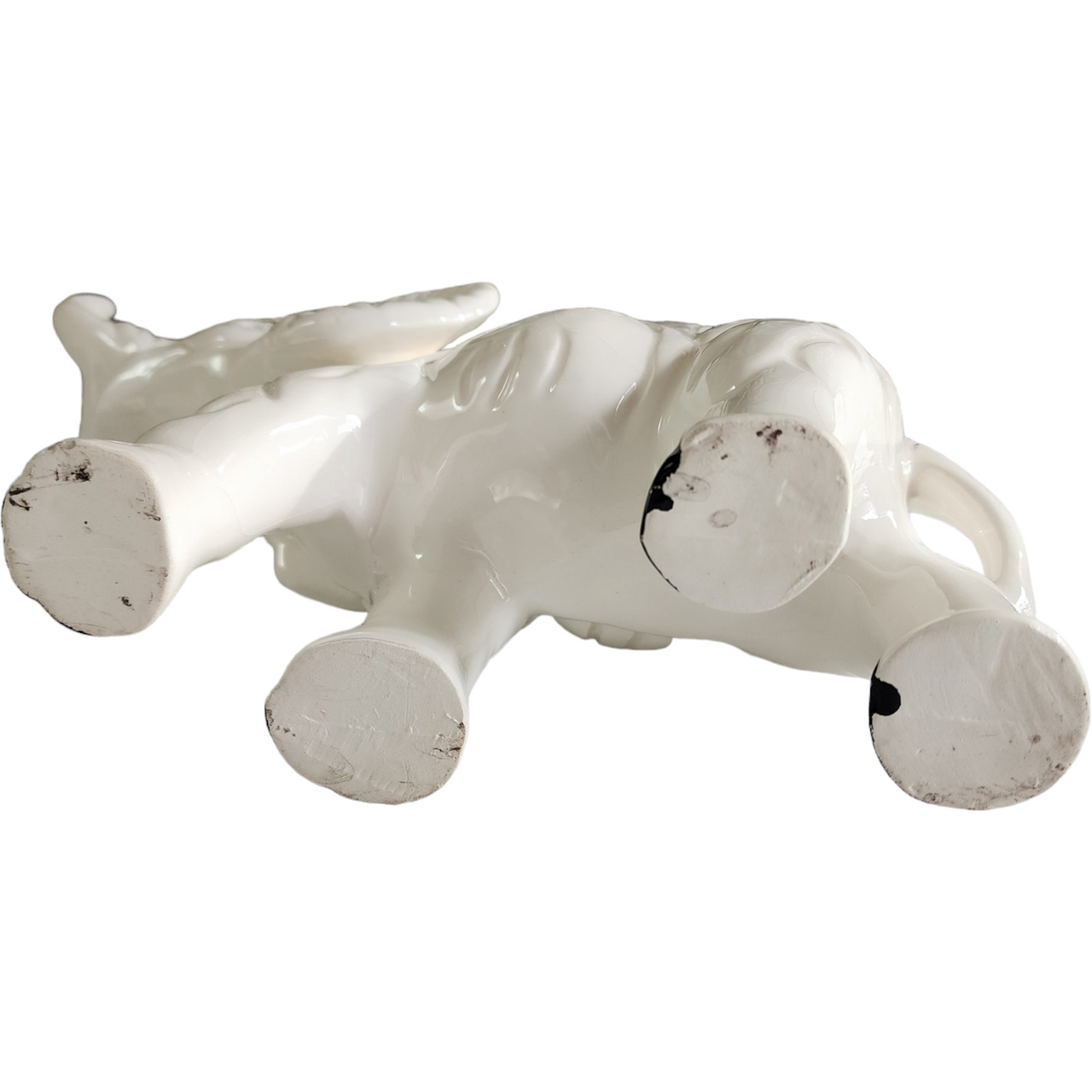Sophia Ann Porcelain White Elephant Trunk Up Old Figurine Japan