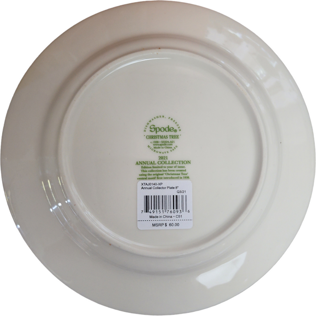 Spode Christmas Tree Green Trim 2021 Collector Plate