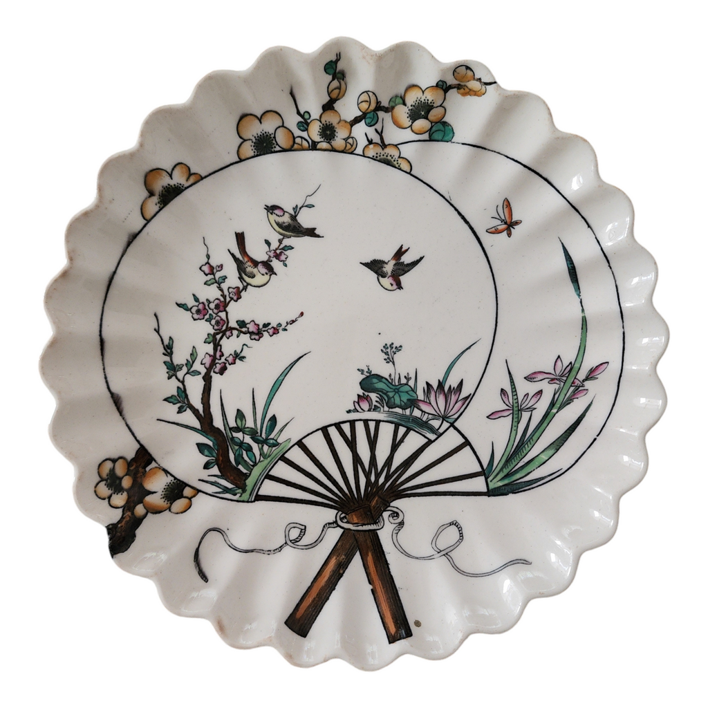 Spode Copeland Victorian Aesthetic Movement Plate Butterfly and Birds Design England