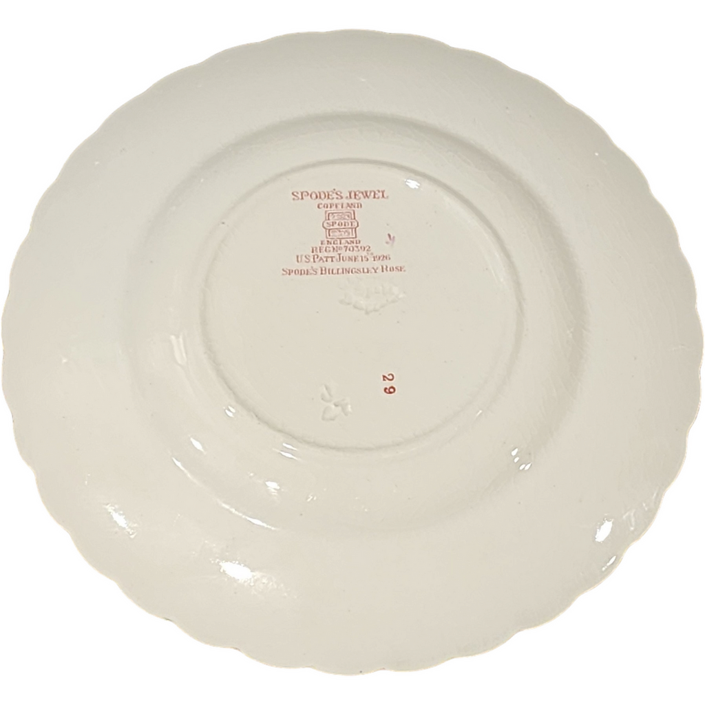 Spode Jewel Billingsley Rose Pink Bread & Butter Plate