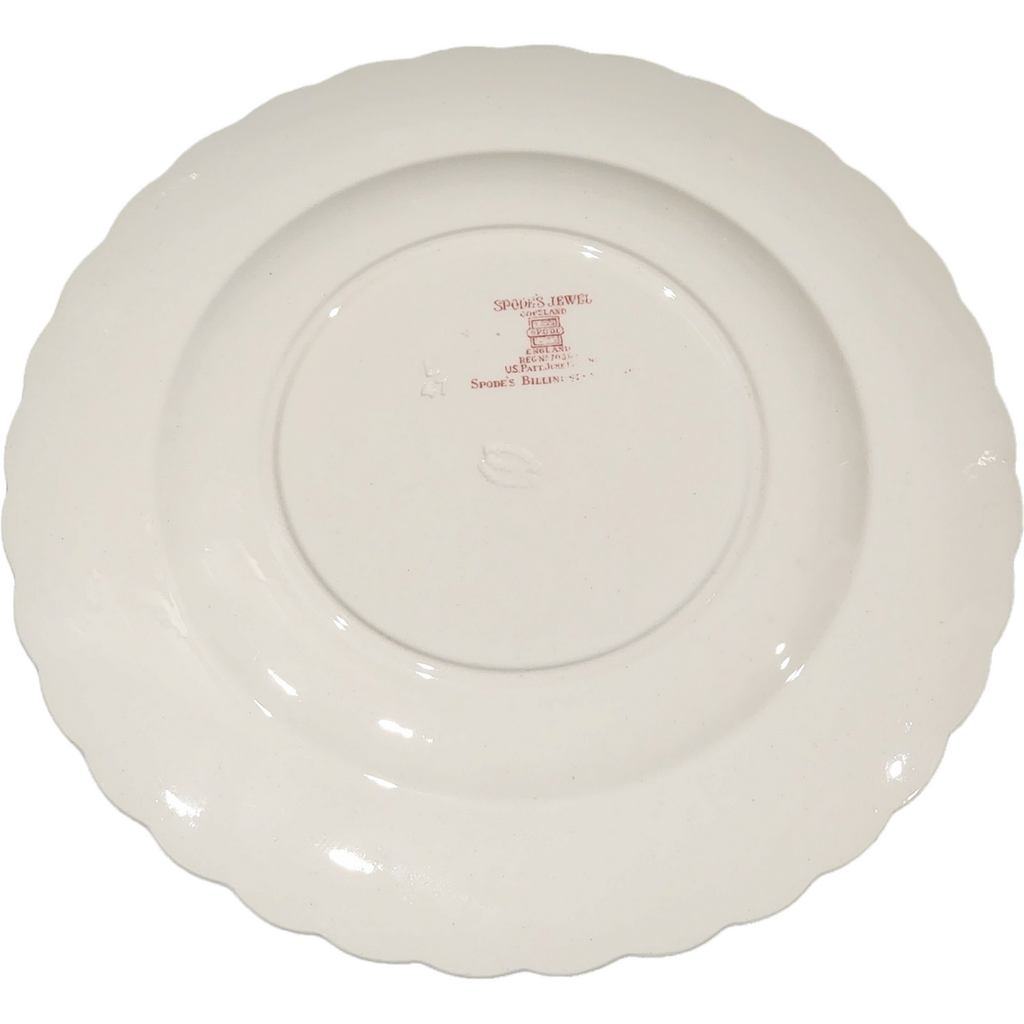 Spode Jewel Billingsley Rose Pink Luncheon Plate