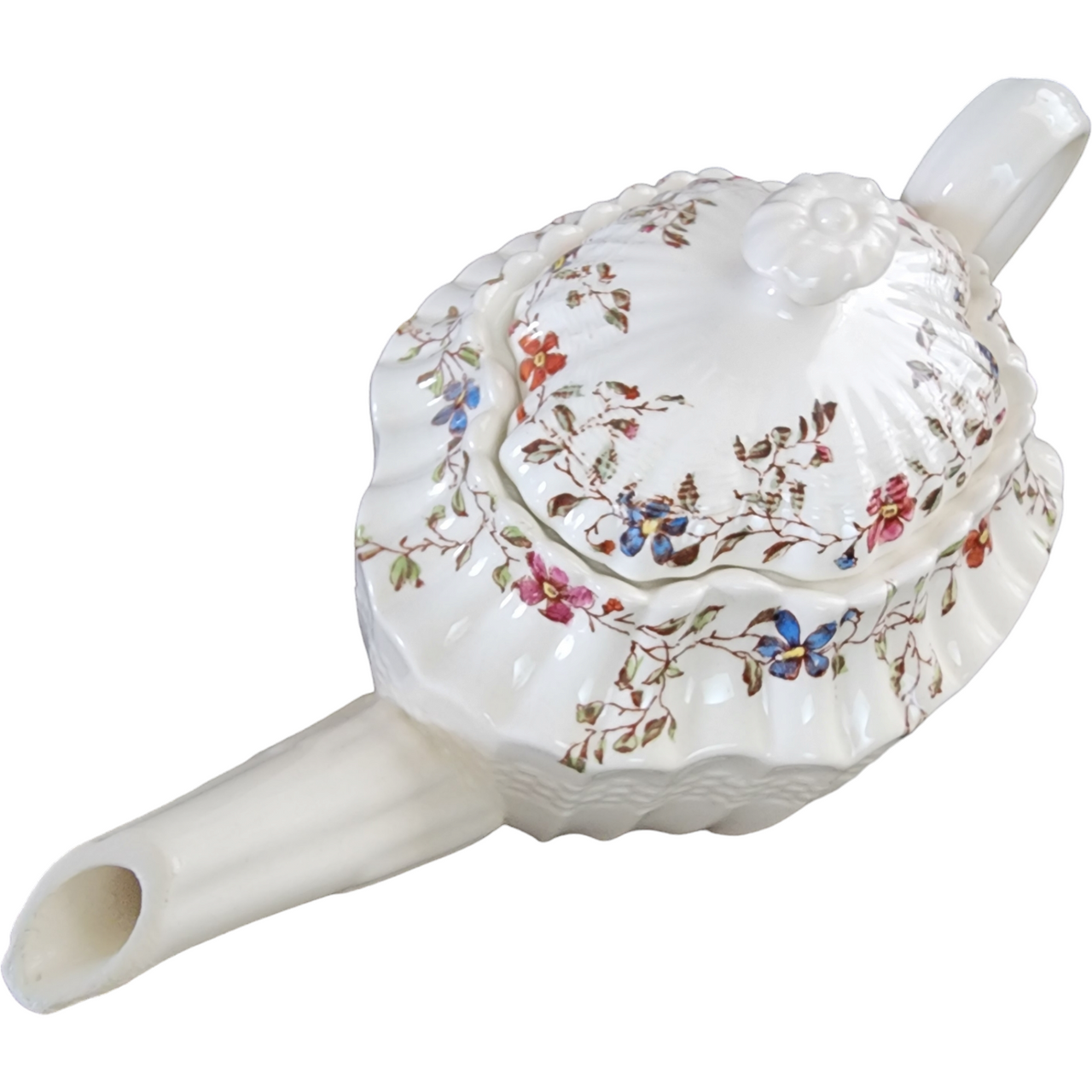 Spode Wicker Dale Chelsea Wicker Shape Floral Rim Teapot & Lid 5 Cup