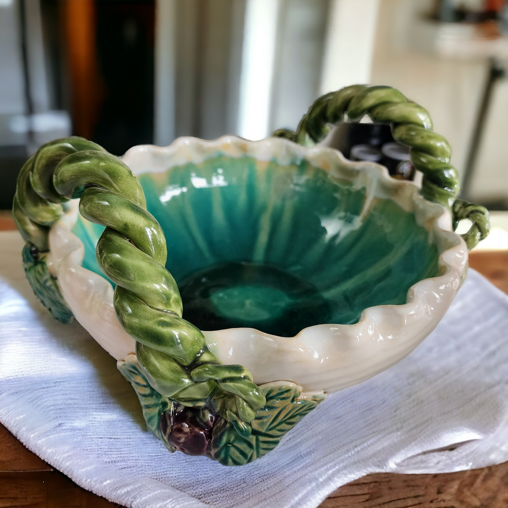 St. Peter Graz Majolica Glaze Pottery Fruit Bowl Austria