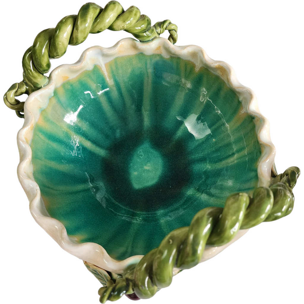 St. Peter Graz Majolica Glaze Pottery Fruit Bowl Austria