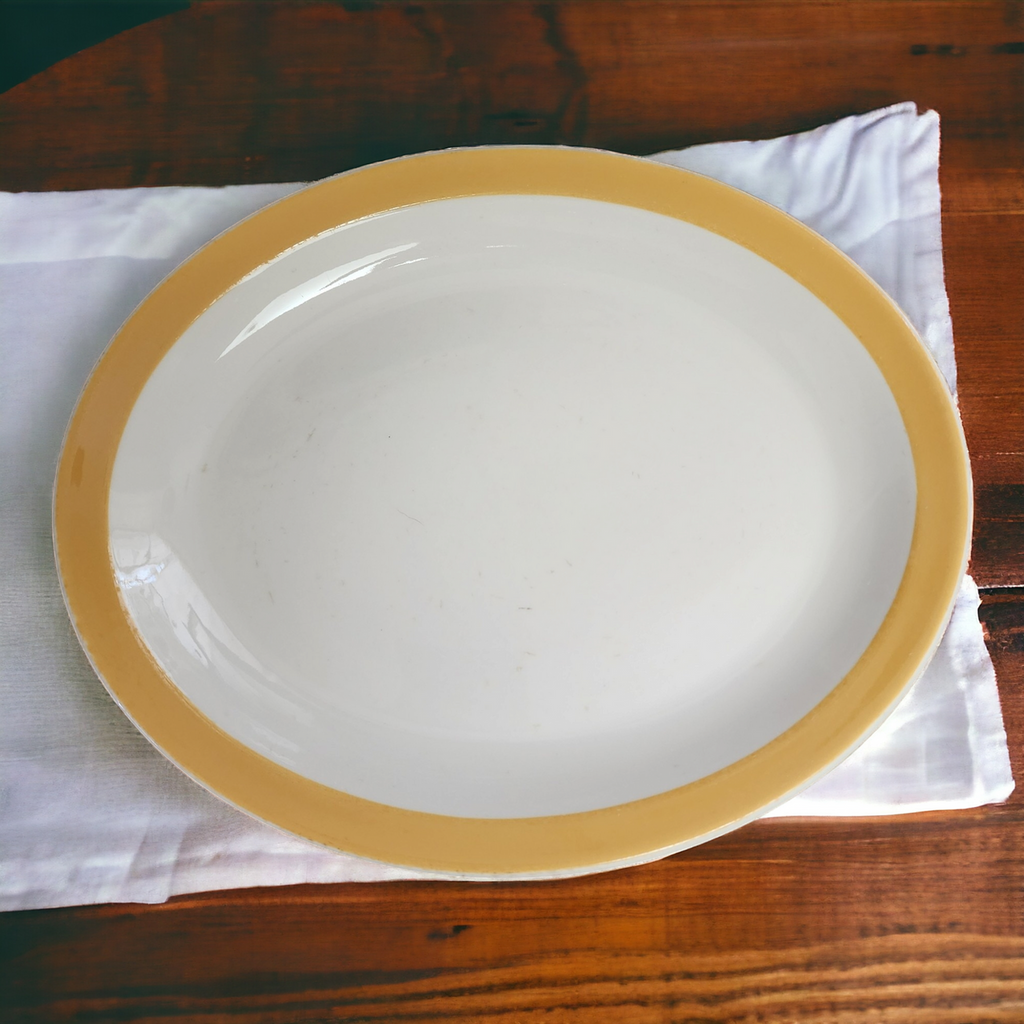 Sterling Vitrified China Ohio Airbrush Serving Platter Restaurant Ware