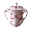 Zdekauer, Moritz M.Z. Austria Porcelain Rose Design Sugar Bowl & Lid