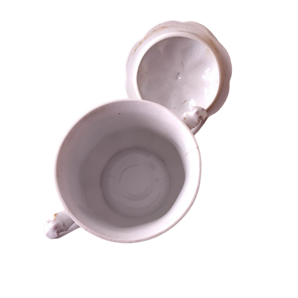 Zdekauer, Moritz M.Z. Austria Porcelain Rose Design Sugar Bowl & Lid