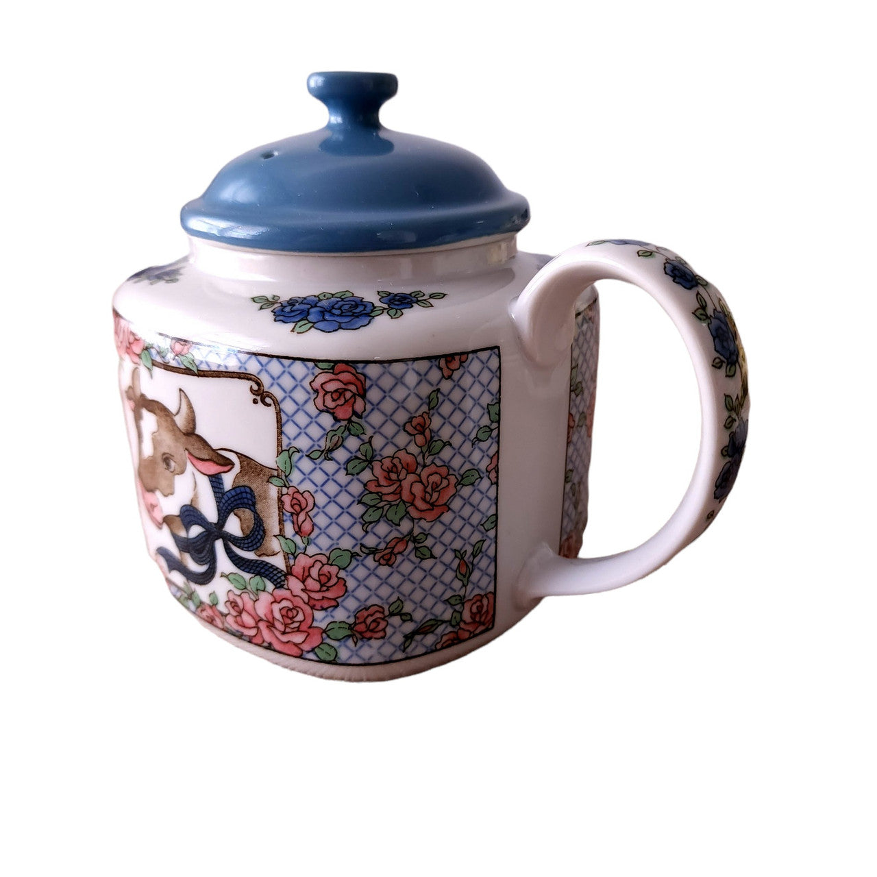 TAKAHASHI San Francisco Hand Decorated Cow and Lamb Teapot Japan