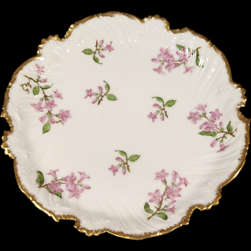 T&V Tressemanes & Vogt May Flower Gold Edge Plate France