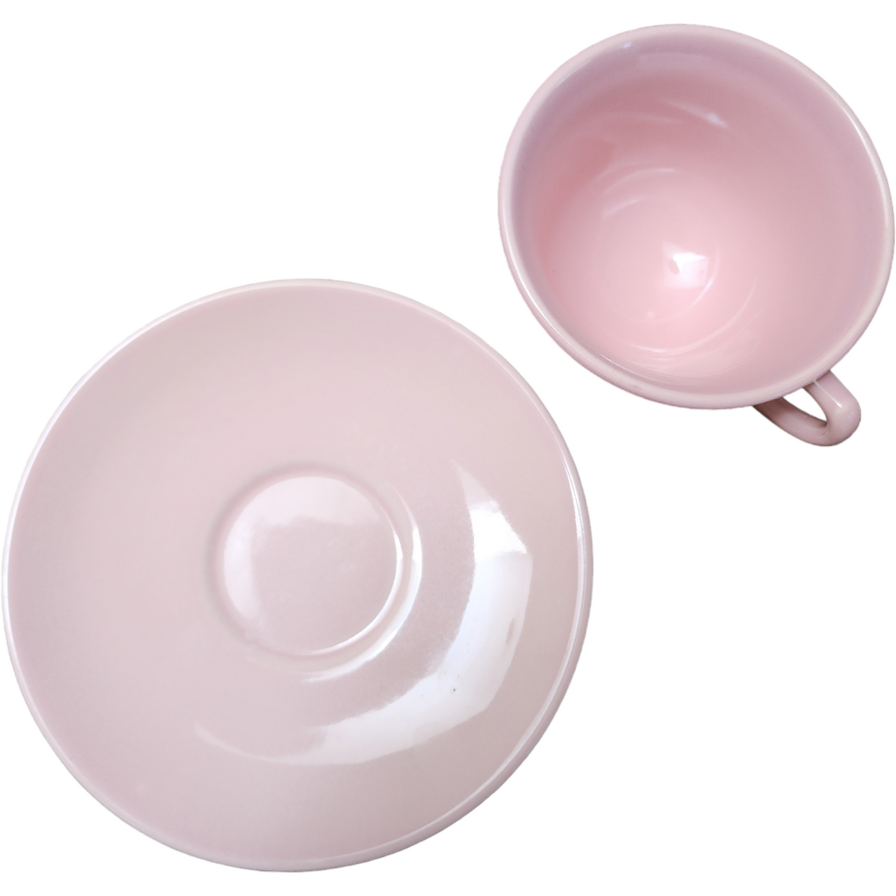 Taylor Smith&T TS&T Luray Pastels Pink Footed Cup & Saucer Set