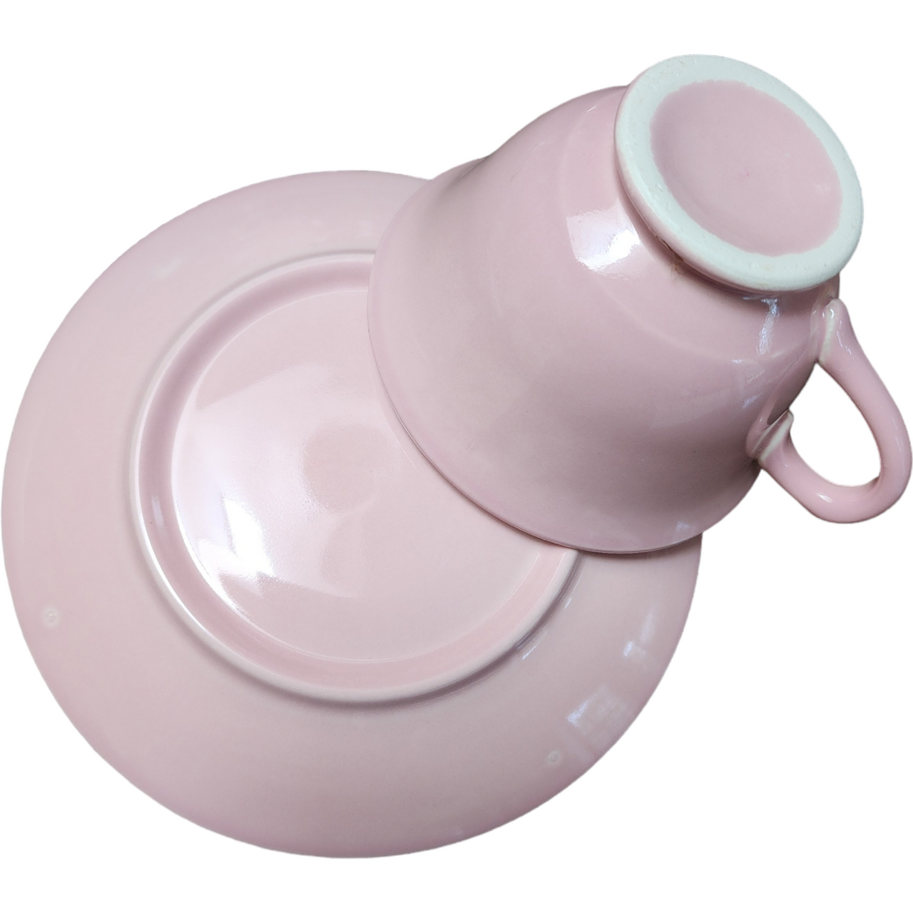Taylor Smith&T TS&T Luray Pastels Pink Footed Cup & Saucer Set