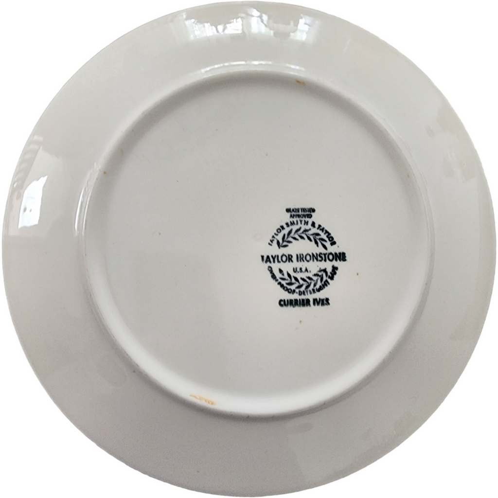 Taylor Smith & T TS&T Currier and Ives Blue Dinner Plate