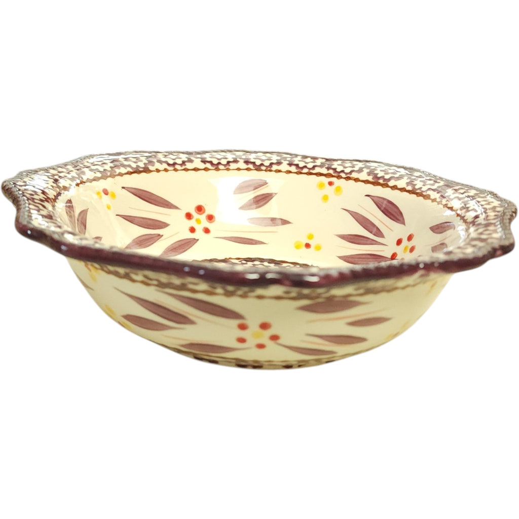 Temp-tations Old World Eggplant 7.5 Scalloped Soup Cereal Bowl