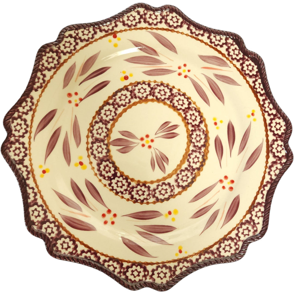 Temp-tations Old World Eggplant  Hand-Painted 10" Ceramic Dinner Plate