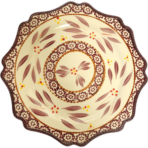 Temp-tations Old World Eggplant  Hand-Painted 10" Ceramic Dinner Plate