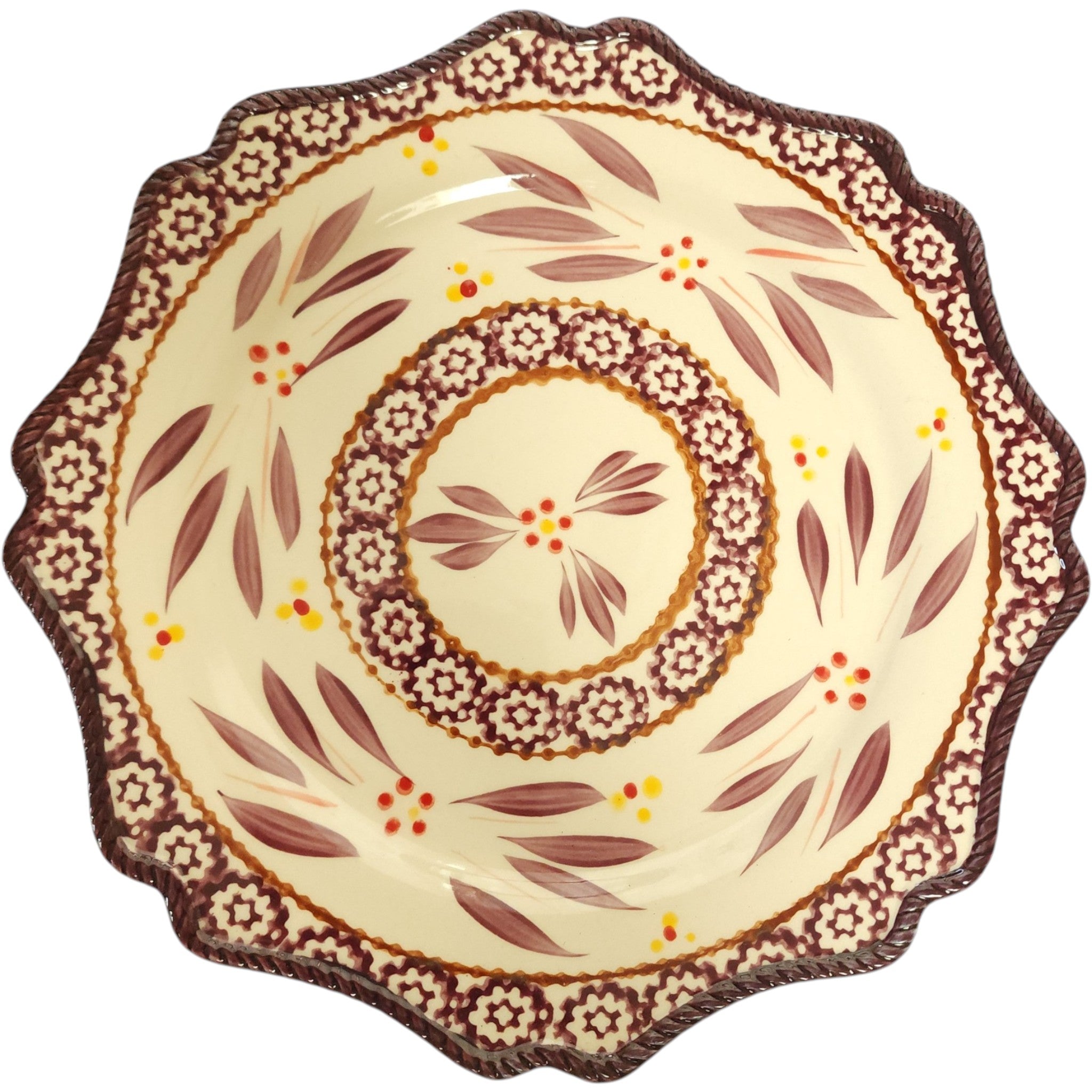 Temp-tations Old World Eggplant  Hand-Painted 10" Ceramic Dinner Plate